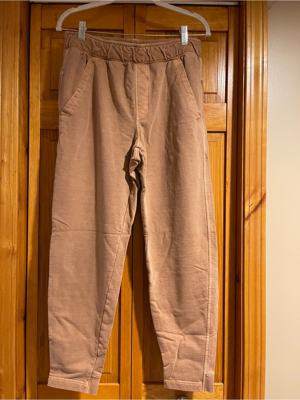 Men’s Casual Elastic-Waist Jogger Pants - Tan